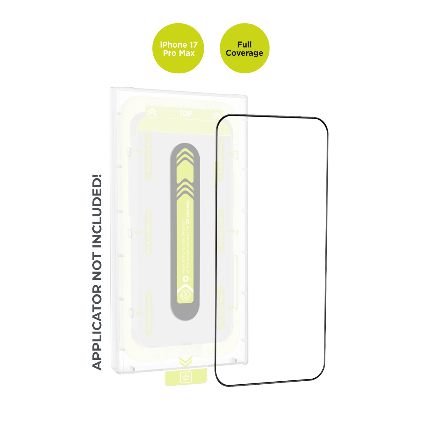 Replacement Screen Protector, Full Coverage, for iPhone 17 Pro Max