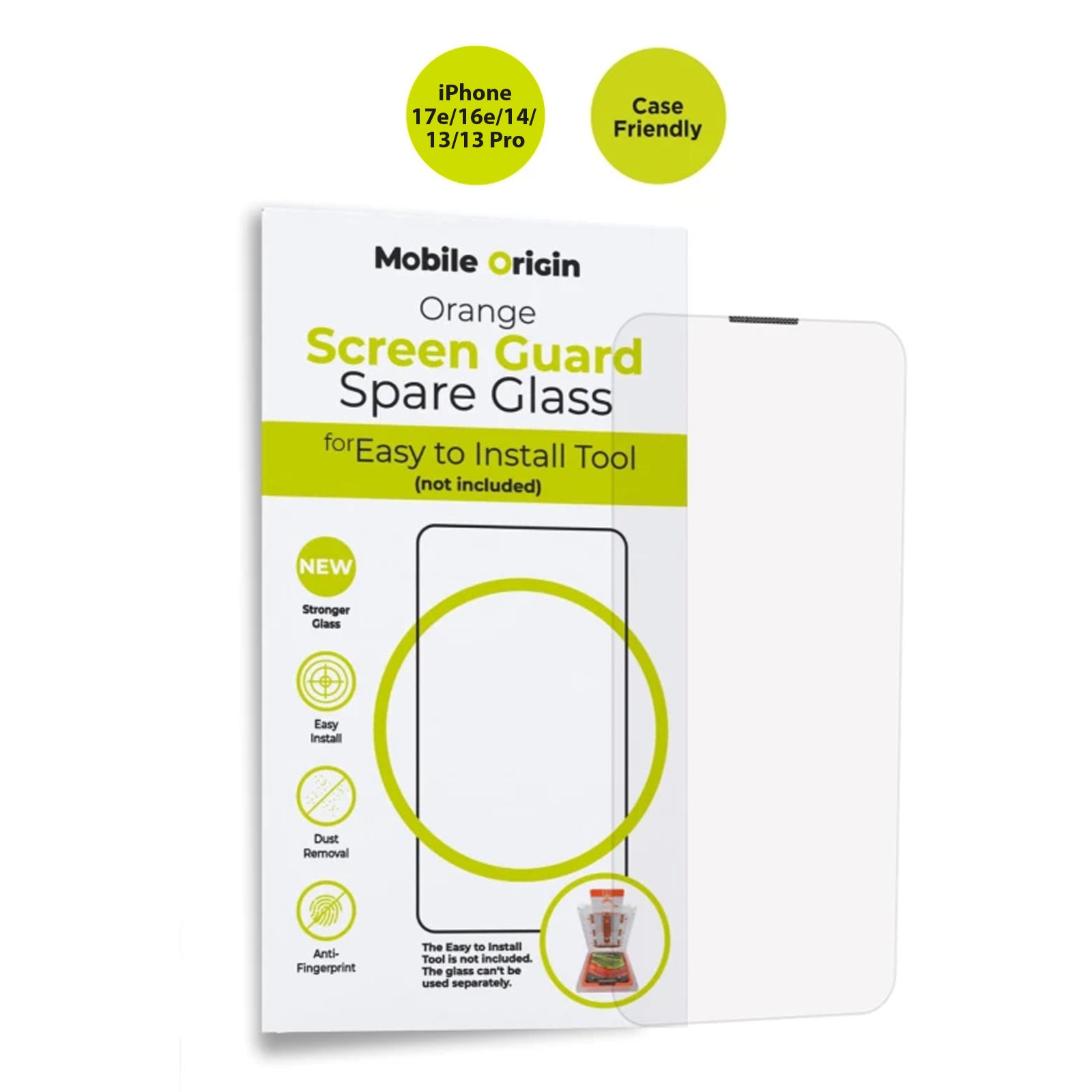 Náhradní ochranné sklo pro iPhone 14 / iPhone 13 / iPhone 13 Pro / iPhone 16e / iPhone 17e – čiré