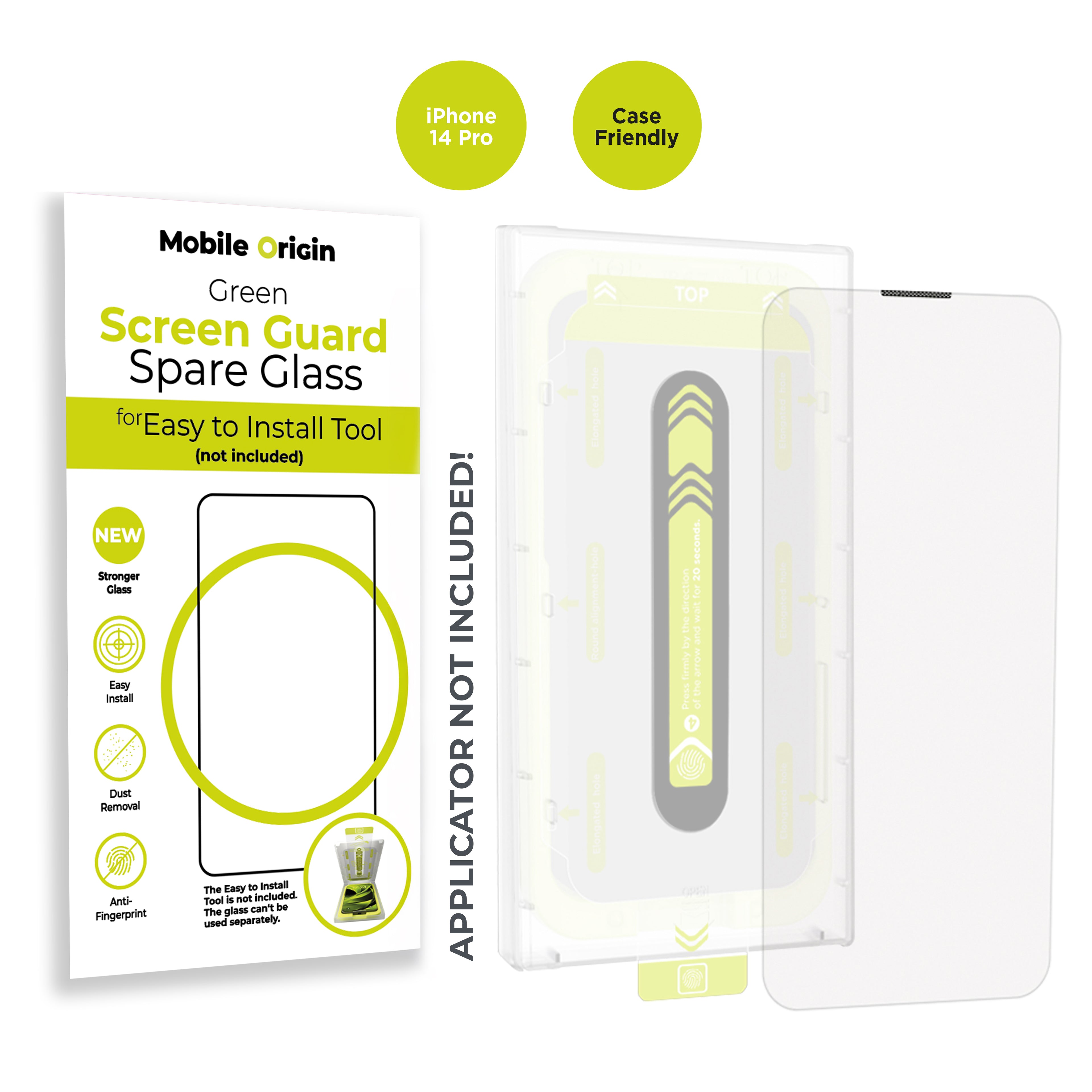 Replacement Screen Protector, for iPhone 14 Pro, Clear
