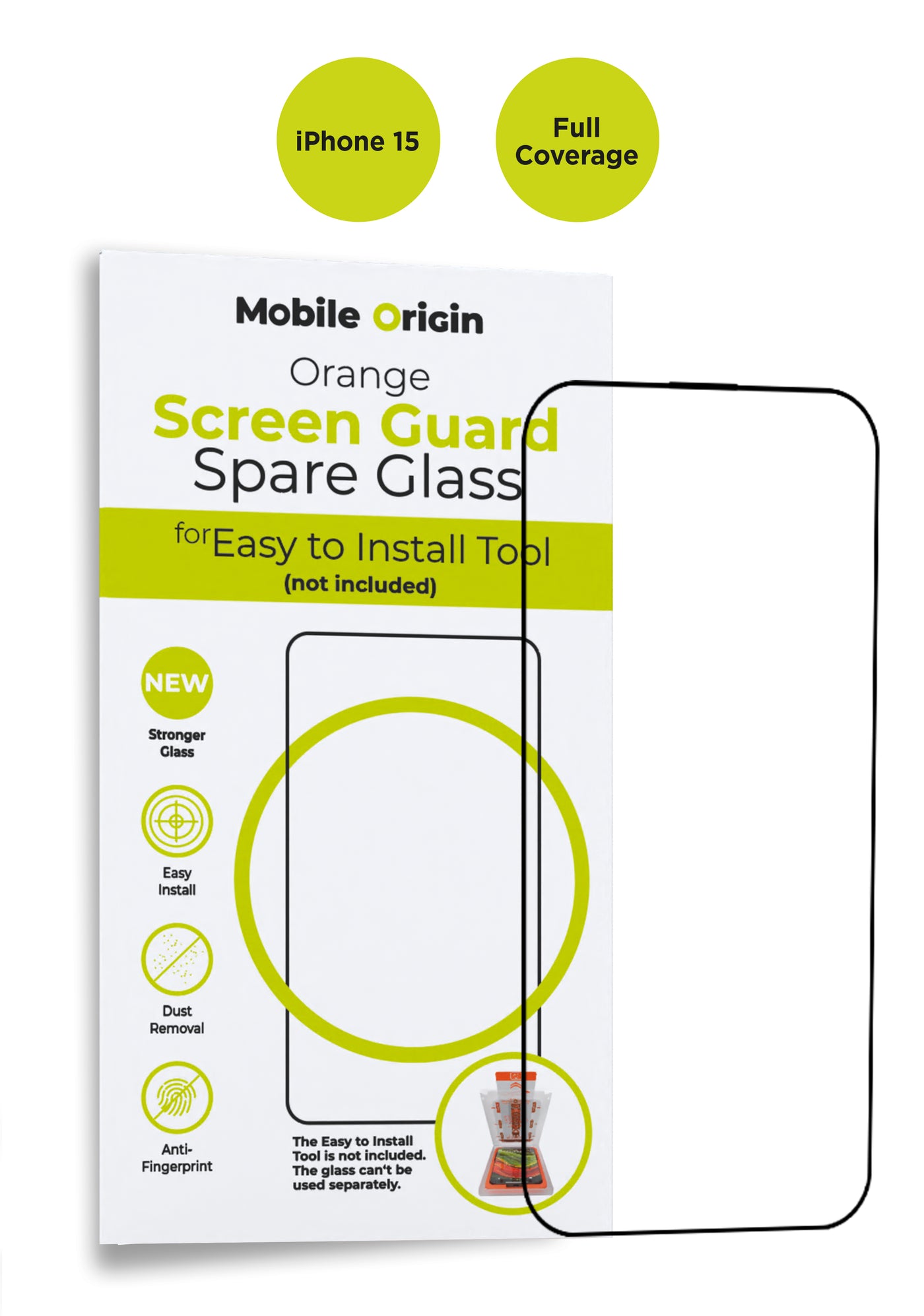 Replacement Screen Protector, for iPhone 15