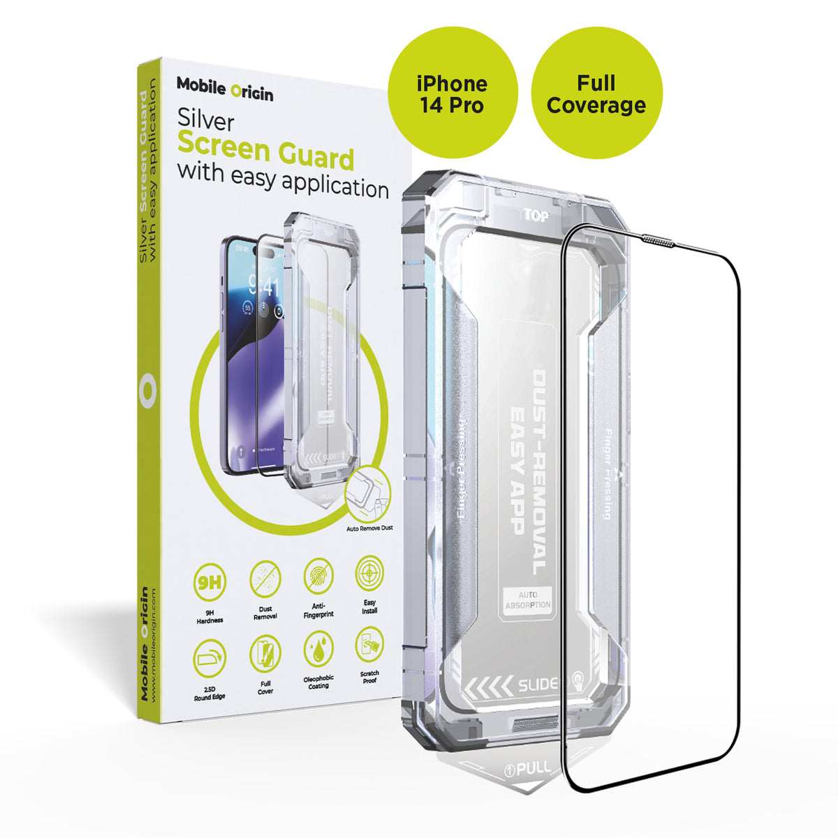 Screen Protector with Easy Installation, for iPhone 14 Pro