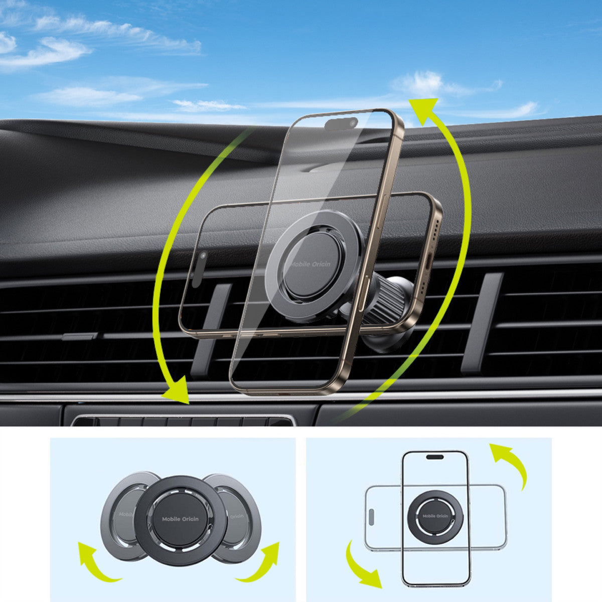 Magnetic Vent Mount CA9, Black