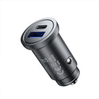 Metal Car Charger 30W CA12 - USB-C, USB-A