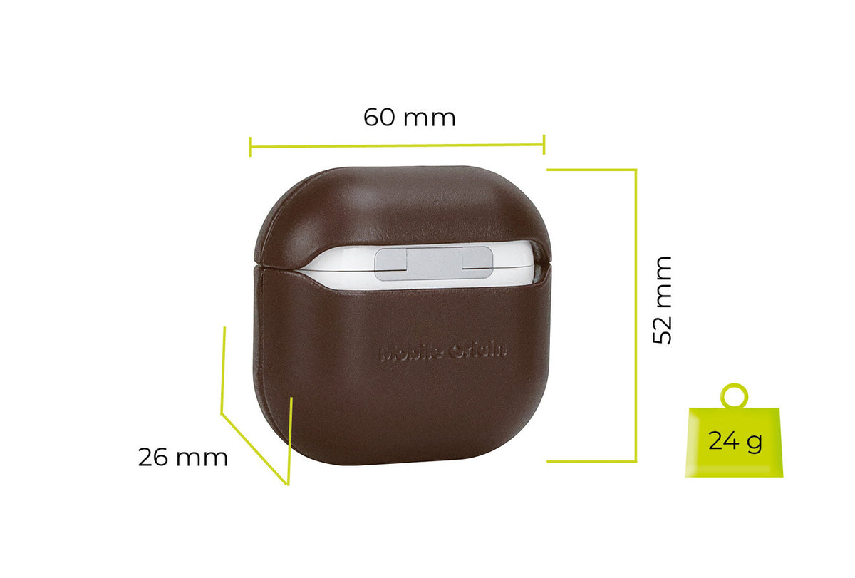 Kožené pouzdro pro AirPods 4, Hnědá