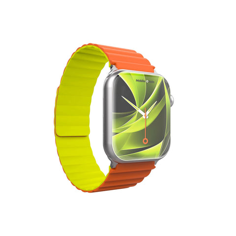 Magnetický řemínek II pro Apple Watch 44 / 45 / 46 / 49mm, Oranžovo-zelená
