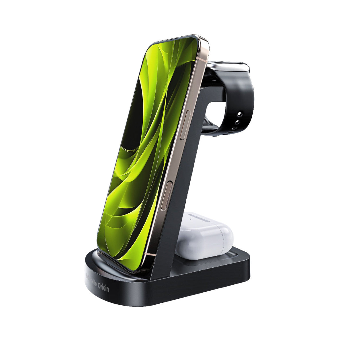 Bezdrátová nabíječka 3v1 pro iPhone PW14, 18W, Černá