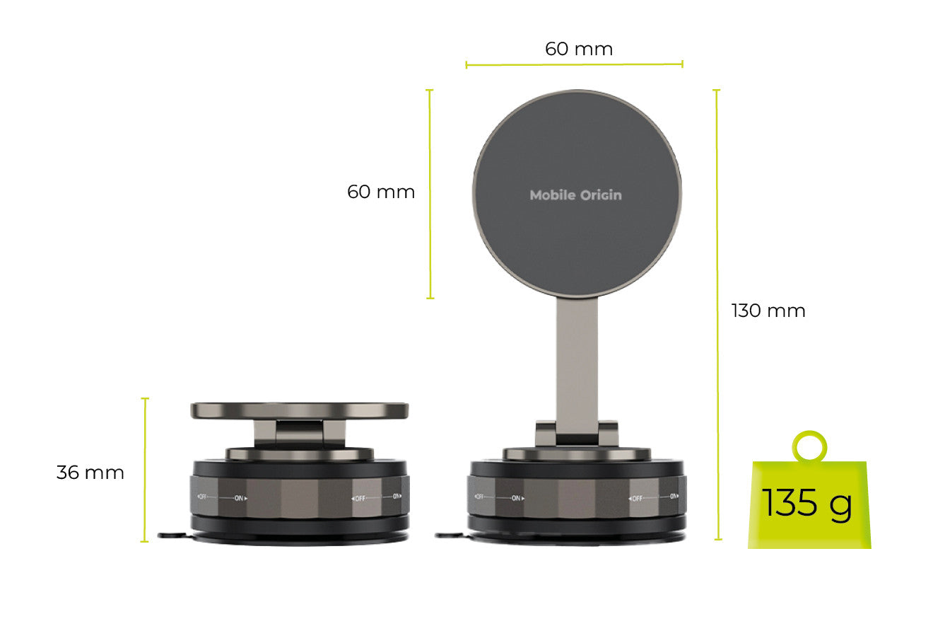 Suction Mount MagSafe EasyMount O3, Space Gray