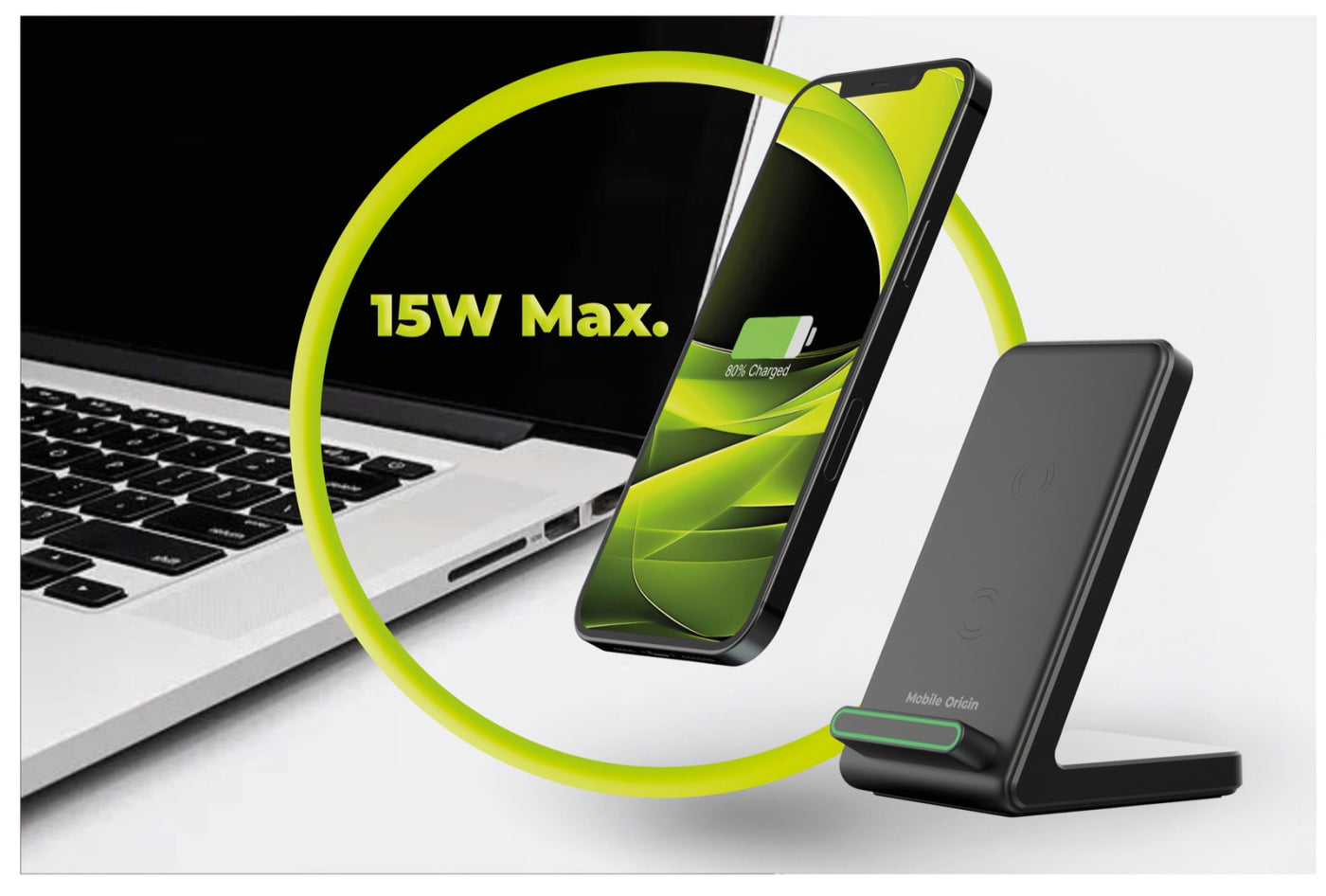 Wireless Charger PW10, 15W, Black