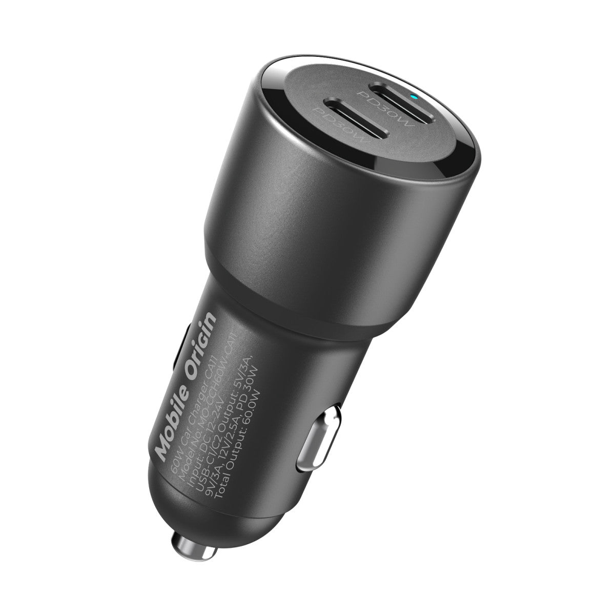 Car Charger 2× USB-C CA11, 60W, Black