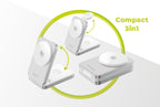 3in1 Qi2 25W Foldable Charging Stand PW35 Silver MagSafe Compatible