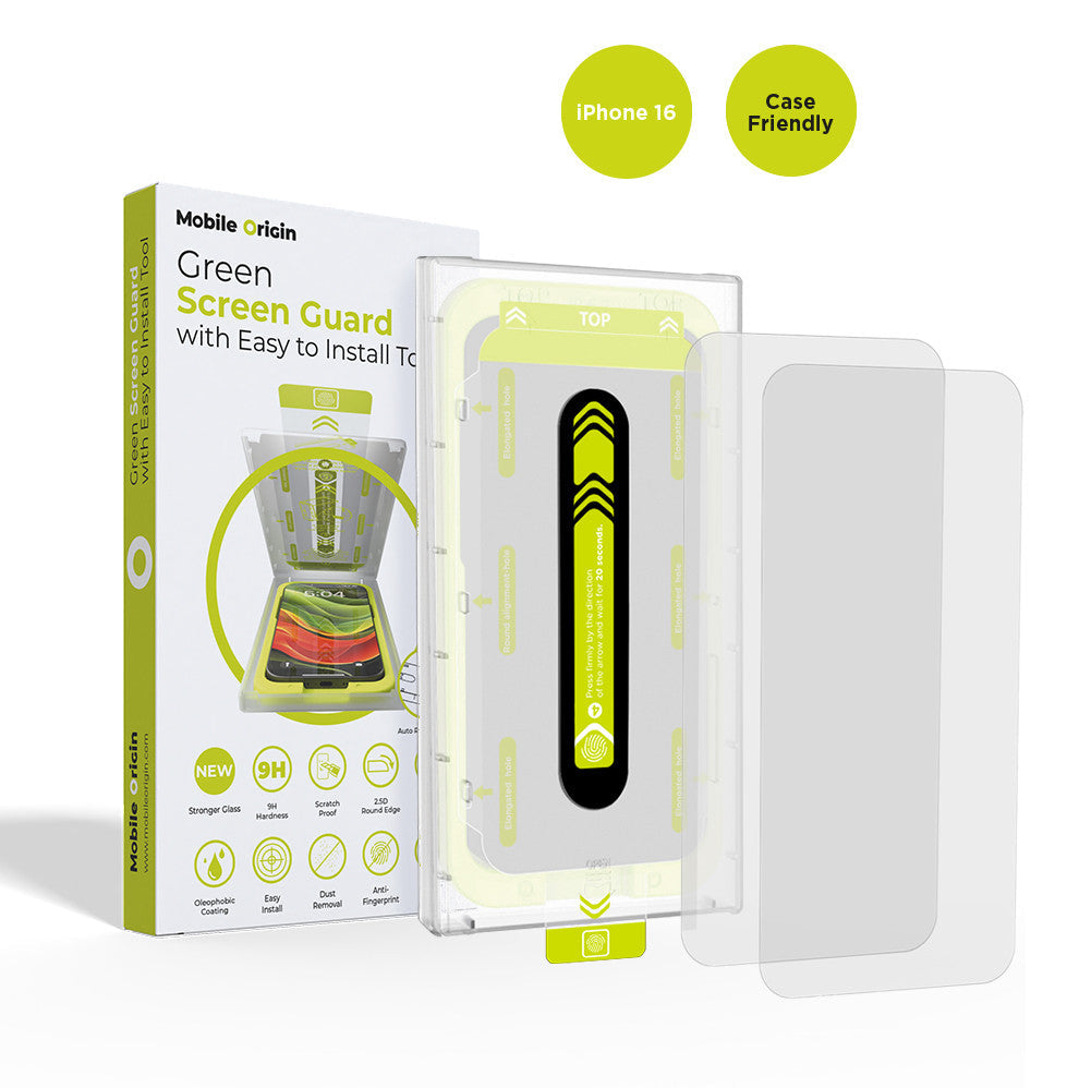 Screen Protector, 2 pcs, for iPhone 16, Case-Friendly