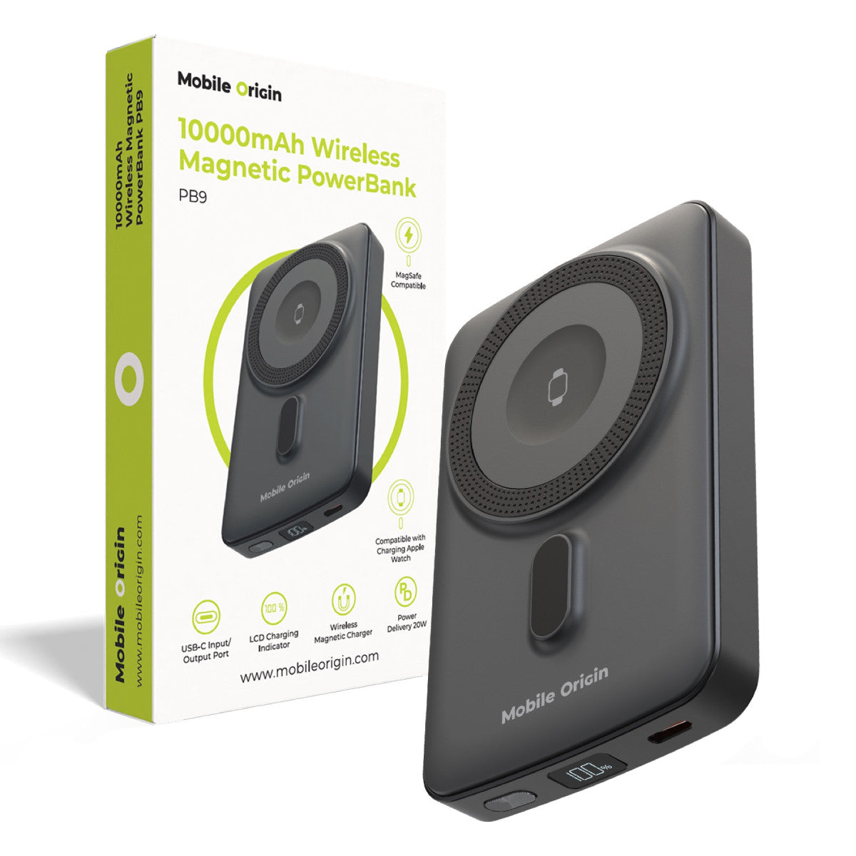 Bezdrátová magnetická PowerBanka 10000mAh PB9