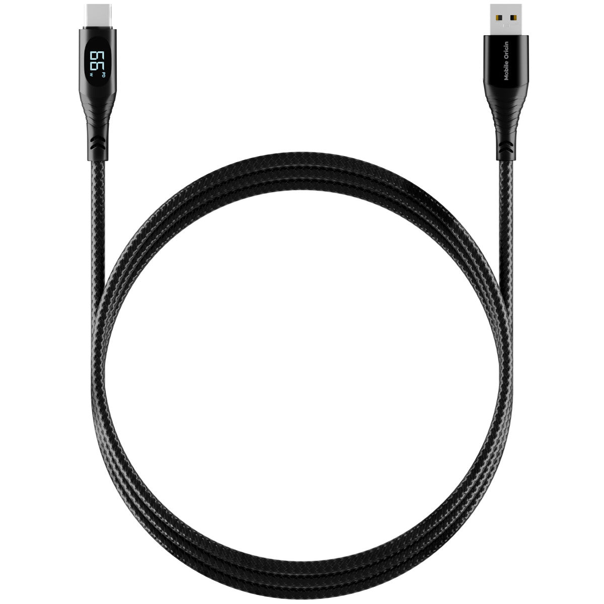 Kábel s displejom USB-A na USB-C CB1, 480 Mb/s, 1,5 m, Čierna