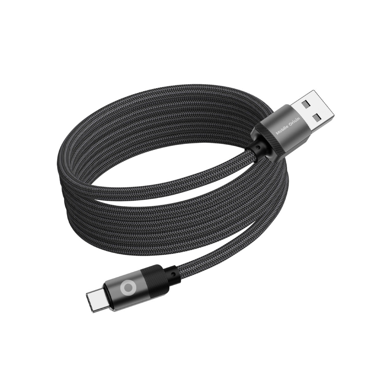 Magnetický kábel USB-A na USB-C MC2, 27W, 480 Mb/s, 1 m, Čierna