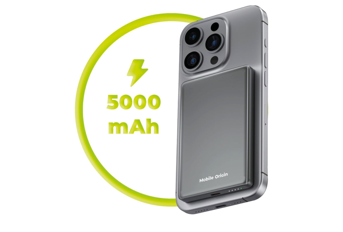 Bezdrátová magnetická powerbanka 3v1 MagSafe PB4, 5000mAh, 20W, Vesmírně šedá