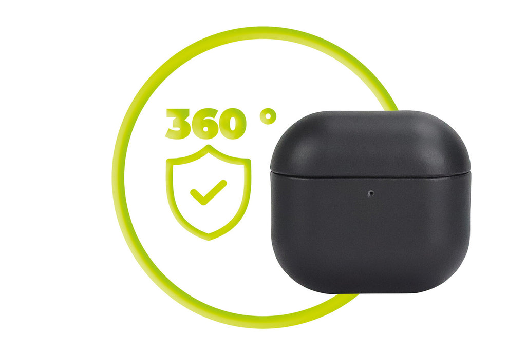 Kožené pouzdro pro AirPods 4, Černá