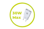 GaN 30W Slim Charger TÜV MO16 - USB-A + USB-C