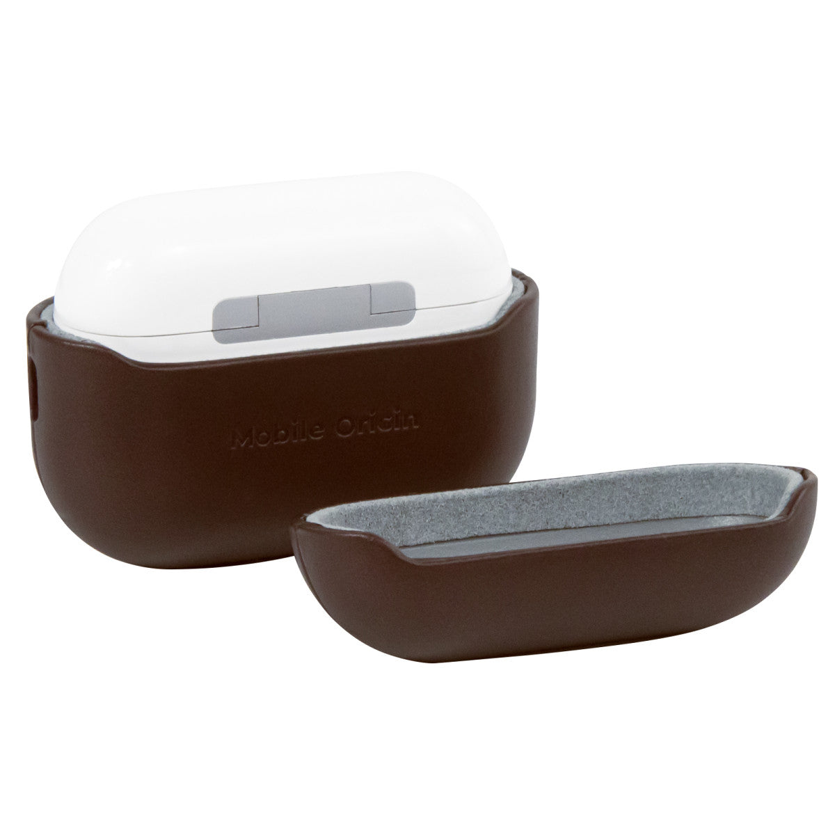 Kožené puzdro pre AirPods Pro 2, Hnedá