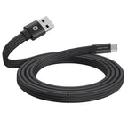 Magnetický kabel 1 m USB‑A na USB‑C – černý, plochý
