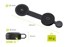 3in1 Qi2 25W Magnetic Foldable Charger PW34, Black