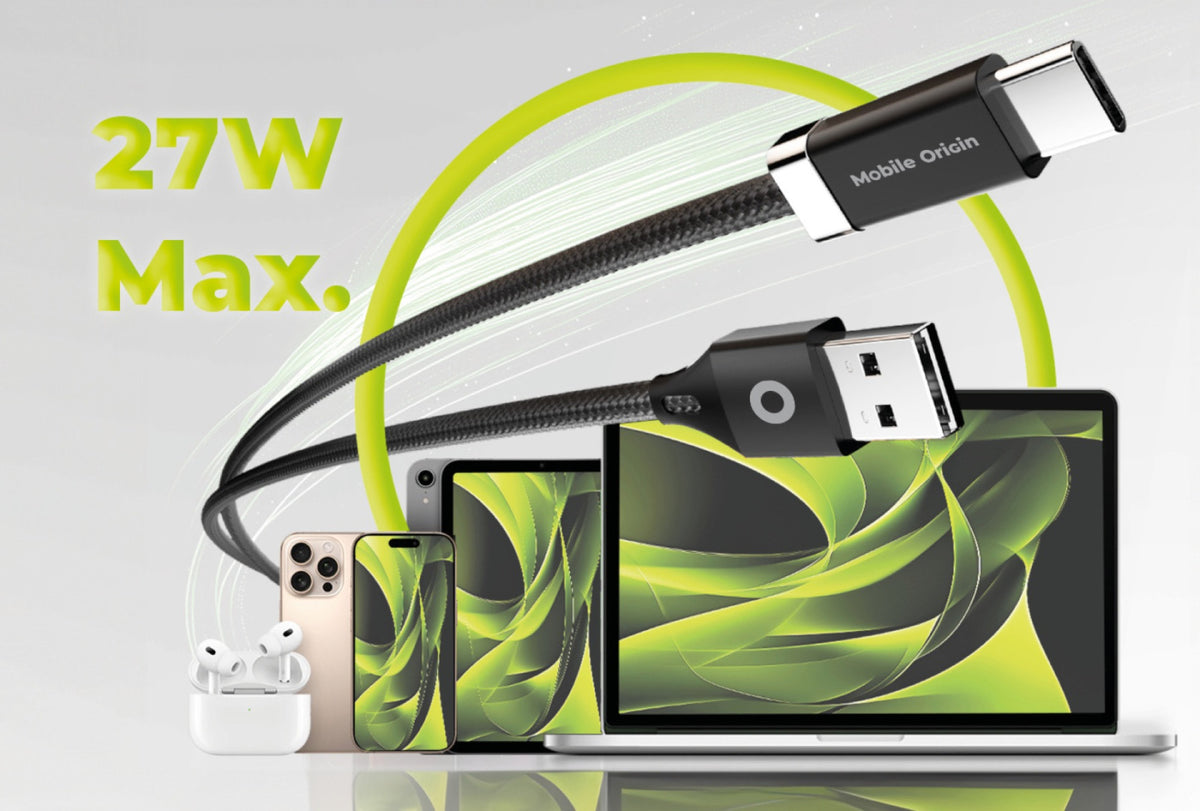 Magnetický kábel StayCable USB-C na USB-A CB6, 27W, 480 Mb/s, 1,5 m, Čierna