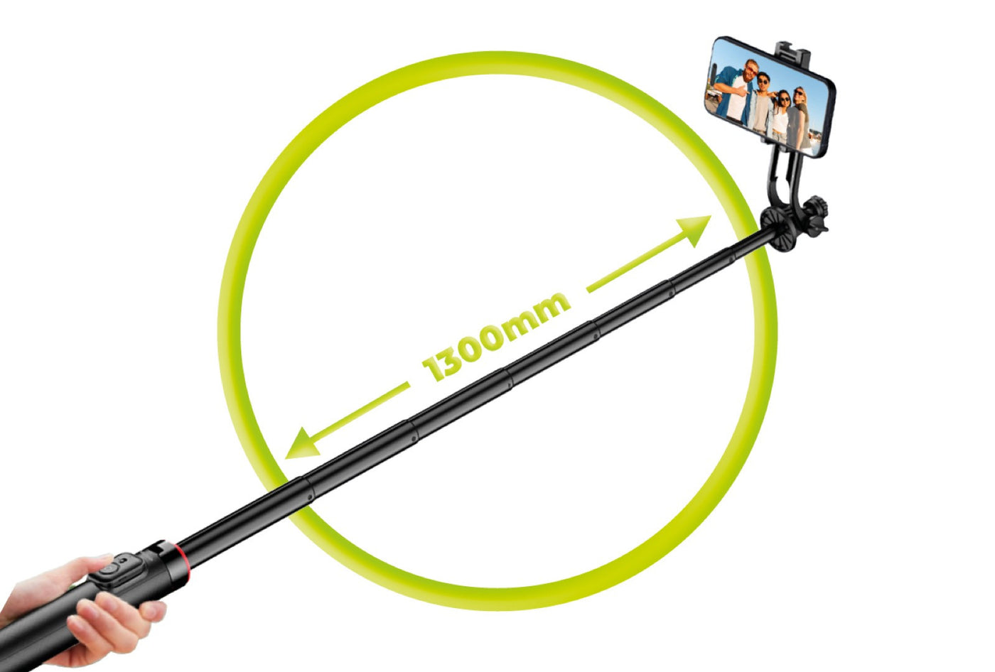 Magnetická selfie tyč s tripodem MagSafe S1, Bluetooth, Černá
