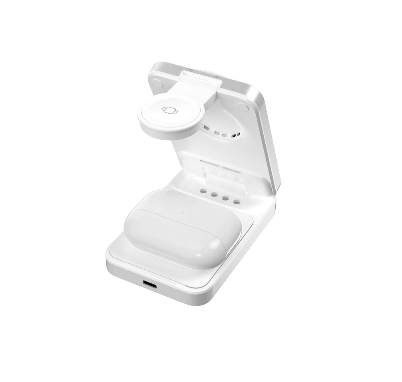 Foldable Charger 3-in-1 MagSafe PW35, Qi2 25W, Silver