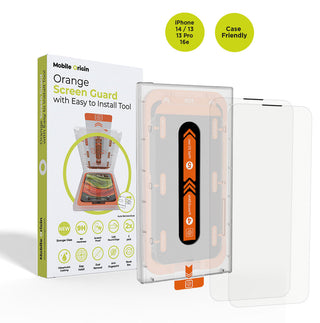 Screen Protector with Easy Installation, 2 pcs, for iPhone 14 / iPhone 13 / iPhone 13 Pro / iPhone 16e / iPhone 17e