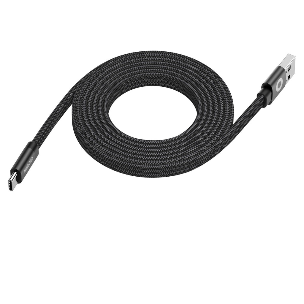 Magnetický kabel 1 m USB‑A na USB‑C – černý, plochý