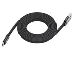 Magnetický kabel 1 m USB‑A na USB‑C – černý, plochý