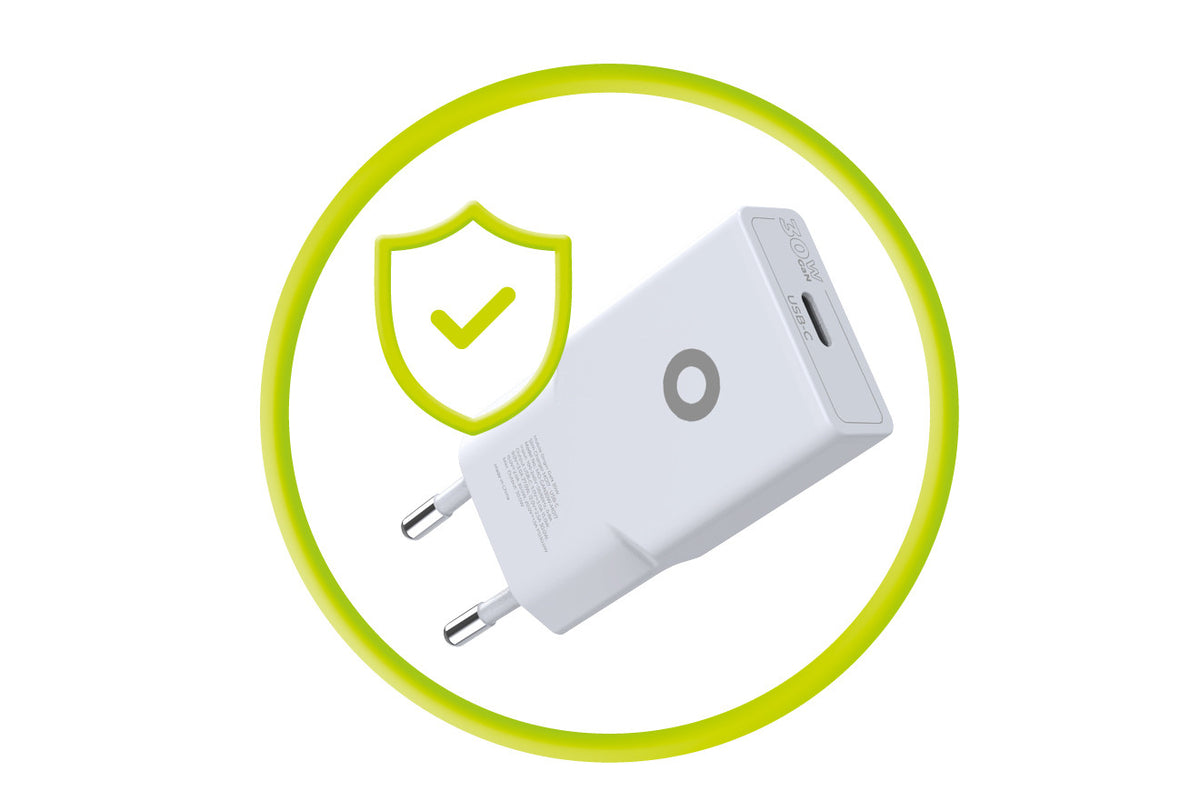 Wall Charger GaN Slim USB-C MO17, 30W, White