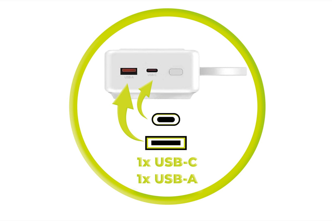 Bezdrátová magnetická powerbanka MagSafe s displejem a kabelem USB-C + Lightning PB15, 20000mAh, 35W, Bílá