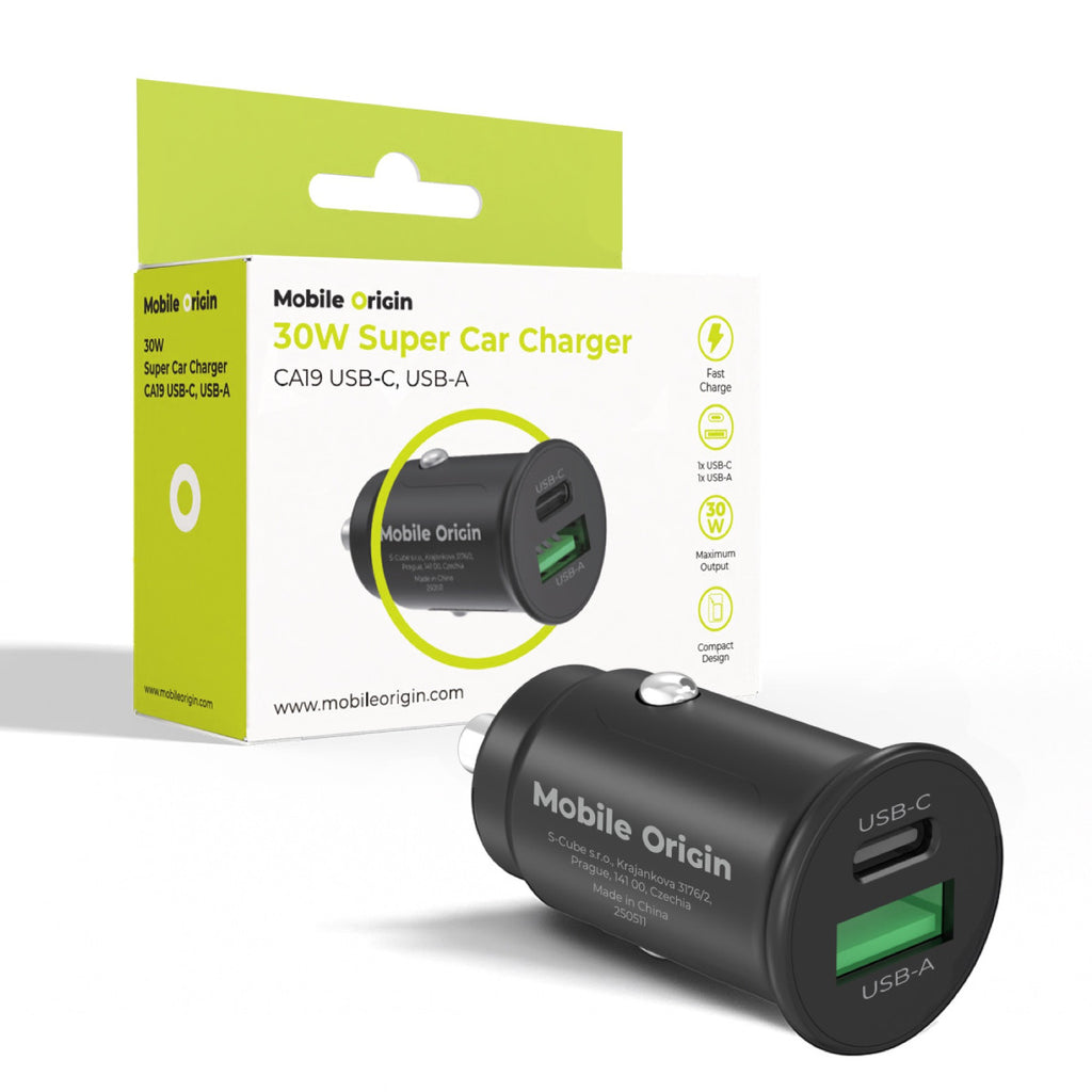 Car Charger 30W CA19 - USB-C, USB-A