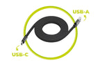 Magnetický kabel 1 m USB‑A na USB‑C – černý, plochý