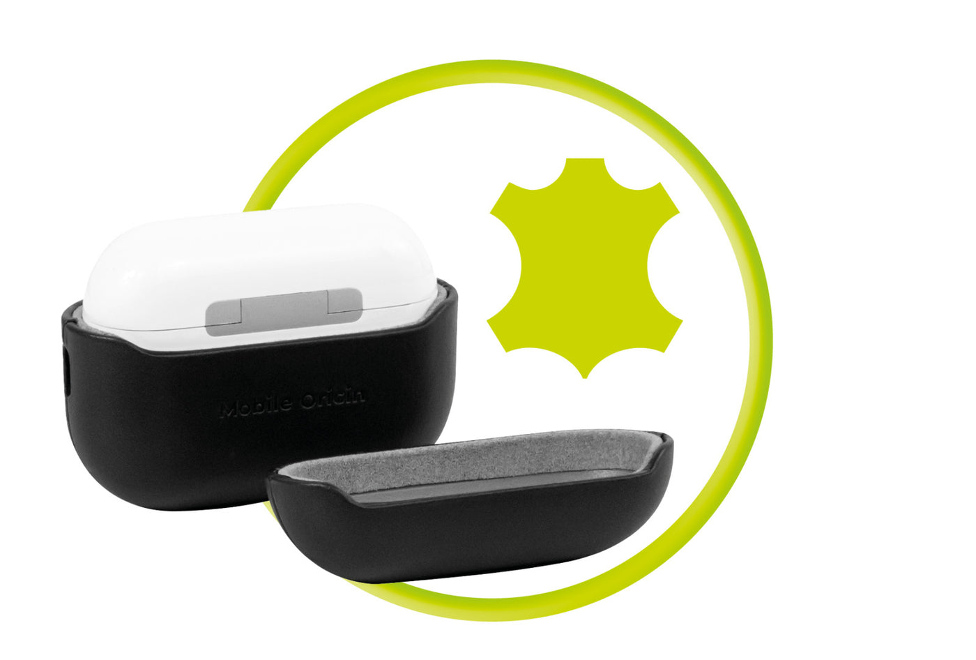Leather Case for AirPods Pro 2, Black