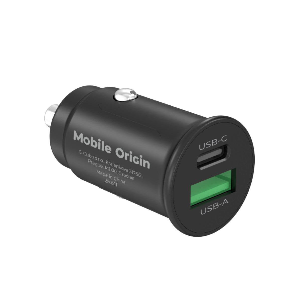 Car Charger USB-C + USB-A CA19, 30W, Black