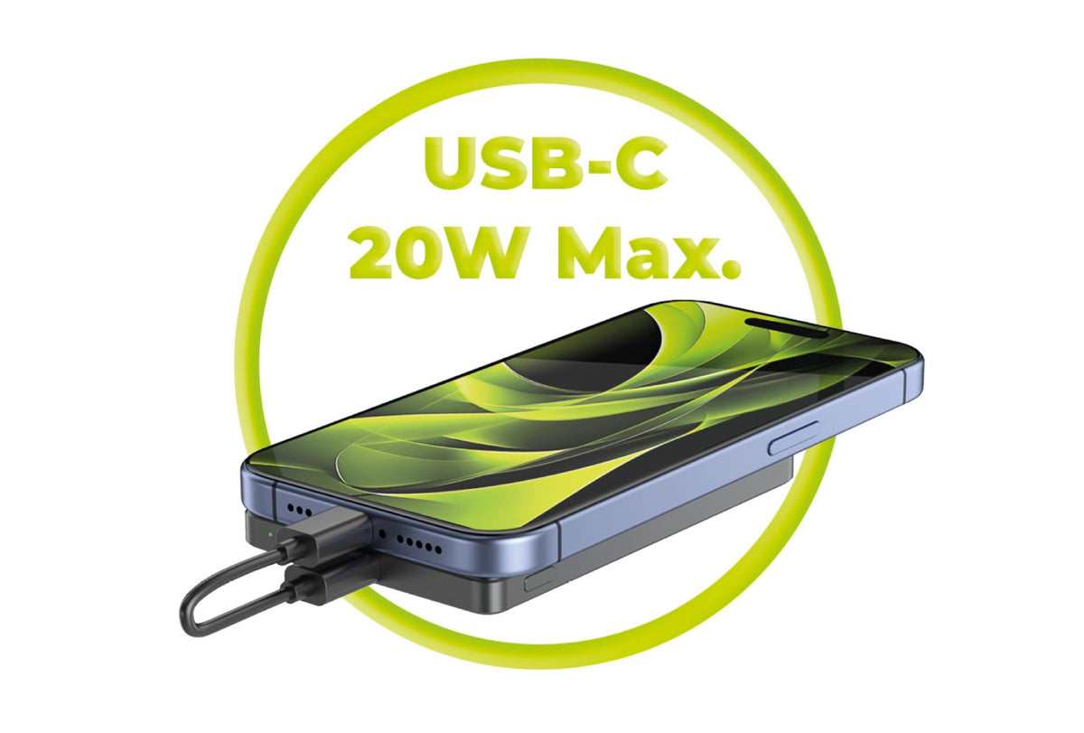 Bezdrátová magnetická powerbanka 3v1 MagSafe PB4, 5000mAh, 20W, Vesmírně šedá