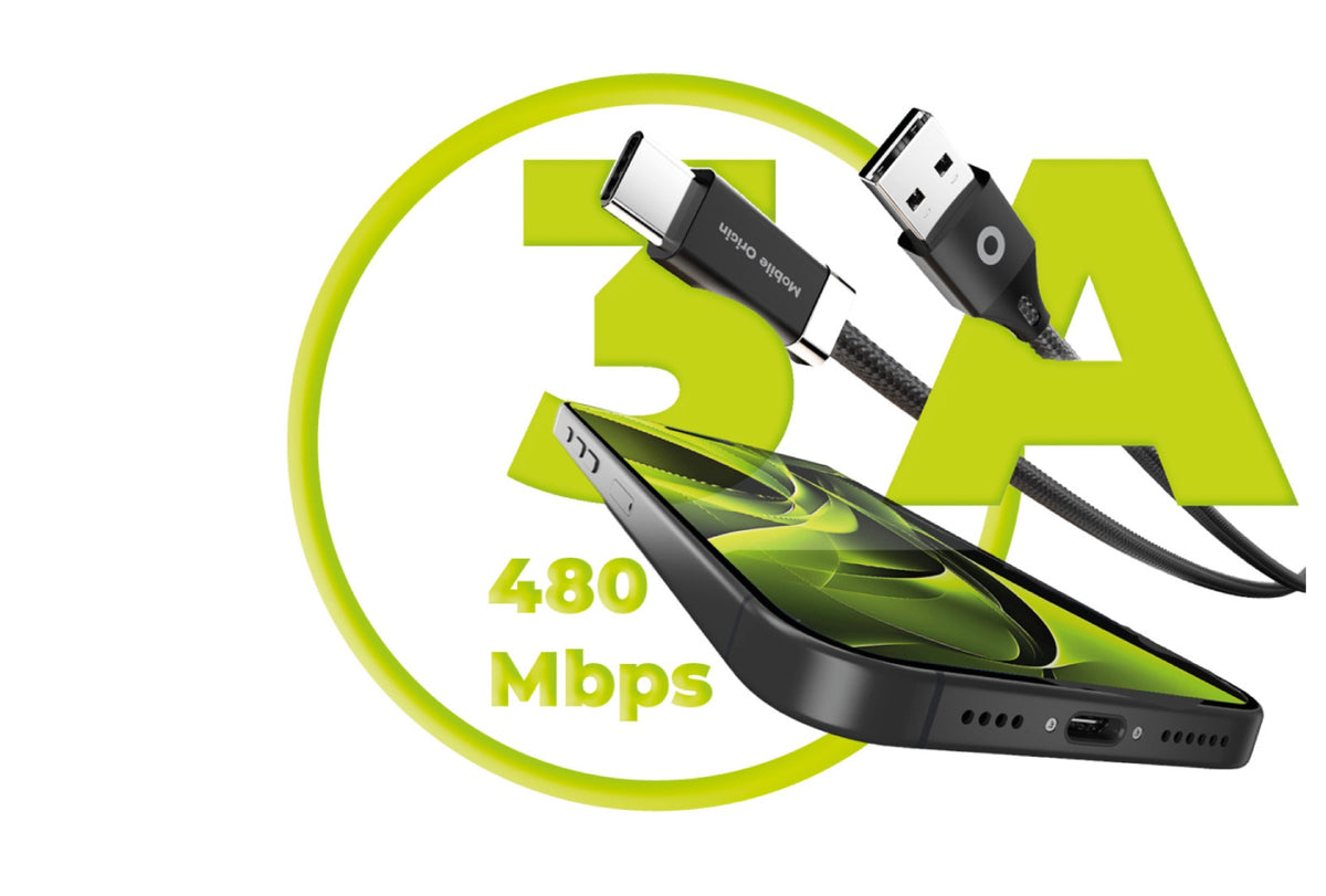 Magnetický kábel StayCable USB-C na USB-A CB6, 27W, 480 Mb/s, 1,5 m, Čierna