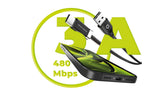 27W Magnetic StayCable USB-C to USB-A 1.5m CB6