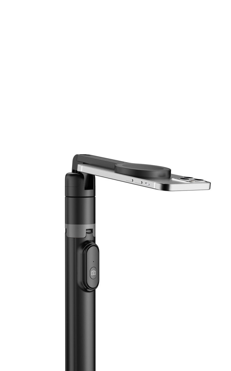 Magnetická selfie tyč s tripodem MagSafe S2, Bluetooth, Černá
