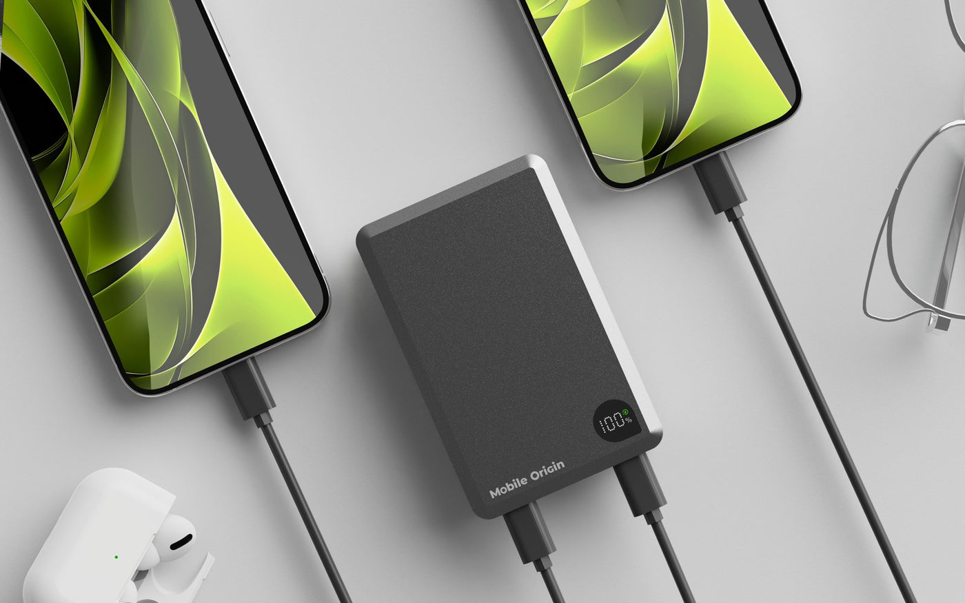Wireless Magnetic Power Bank 3-in-1 MagSafe with Display PB14, 20000mAh, 30W, Gray