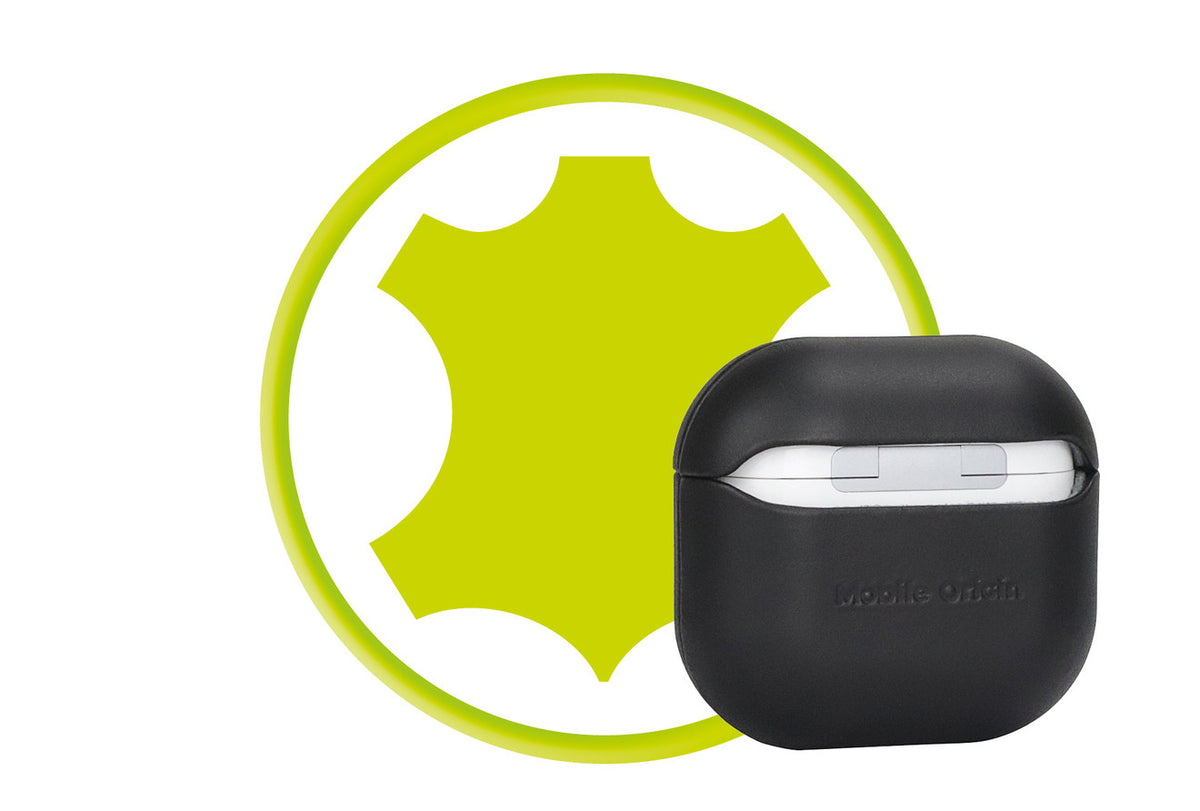 Kožené pouzdro pro AirPods 4, Černá