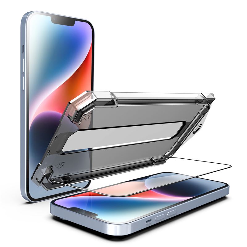 Ochranné sklo se snadnou instalací, pro iPhone 14 / iPhone 13 / iPhone 13 Pro / iPhone 16e / iPhone 17e